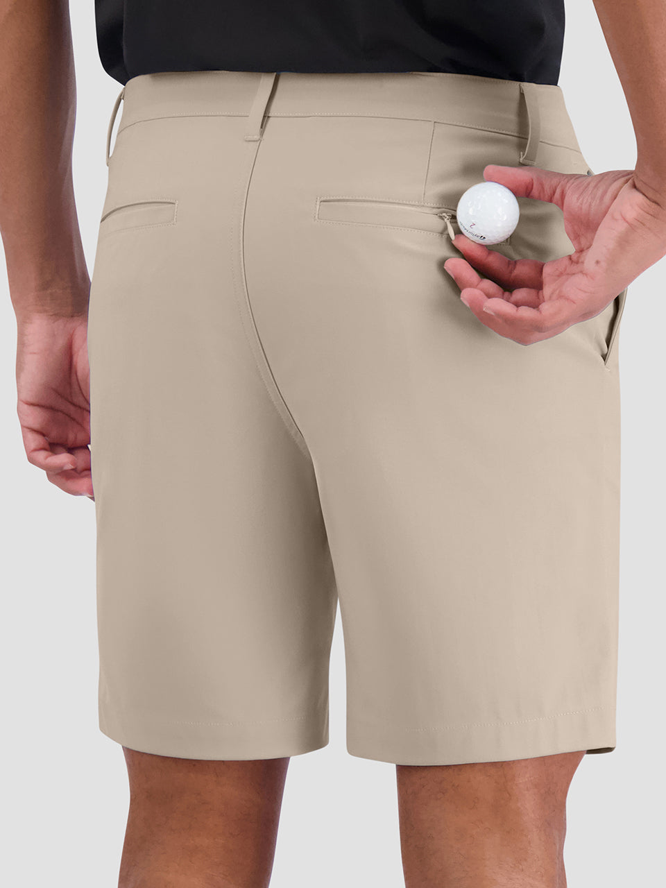 Khaki Ben Sherman 4Way Stretch Tech Shorts | 9437-XUWHQ