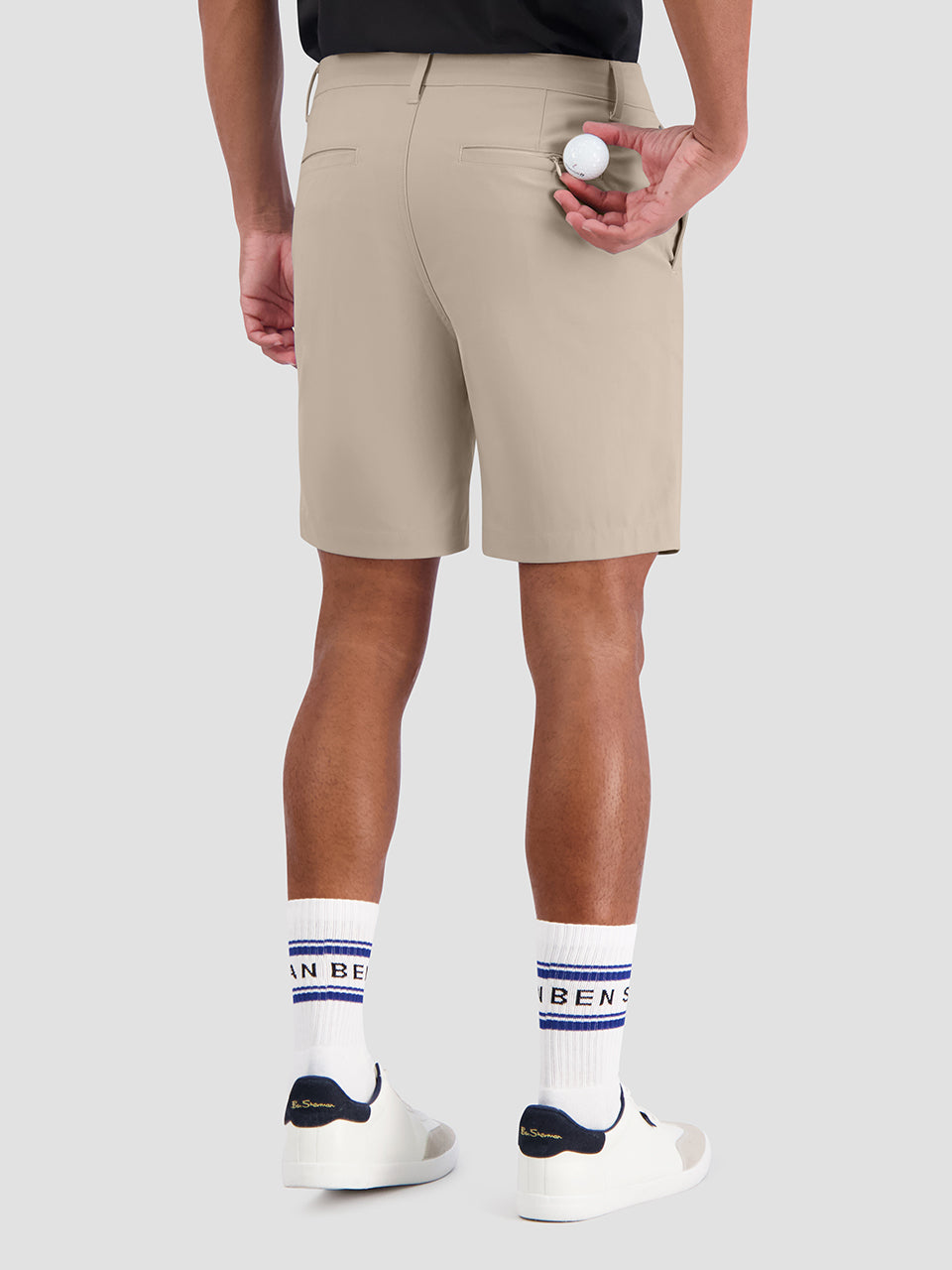 Khaki Ben Sherman 4Way Stretch Tech Shorts | 9437-XUWHQ