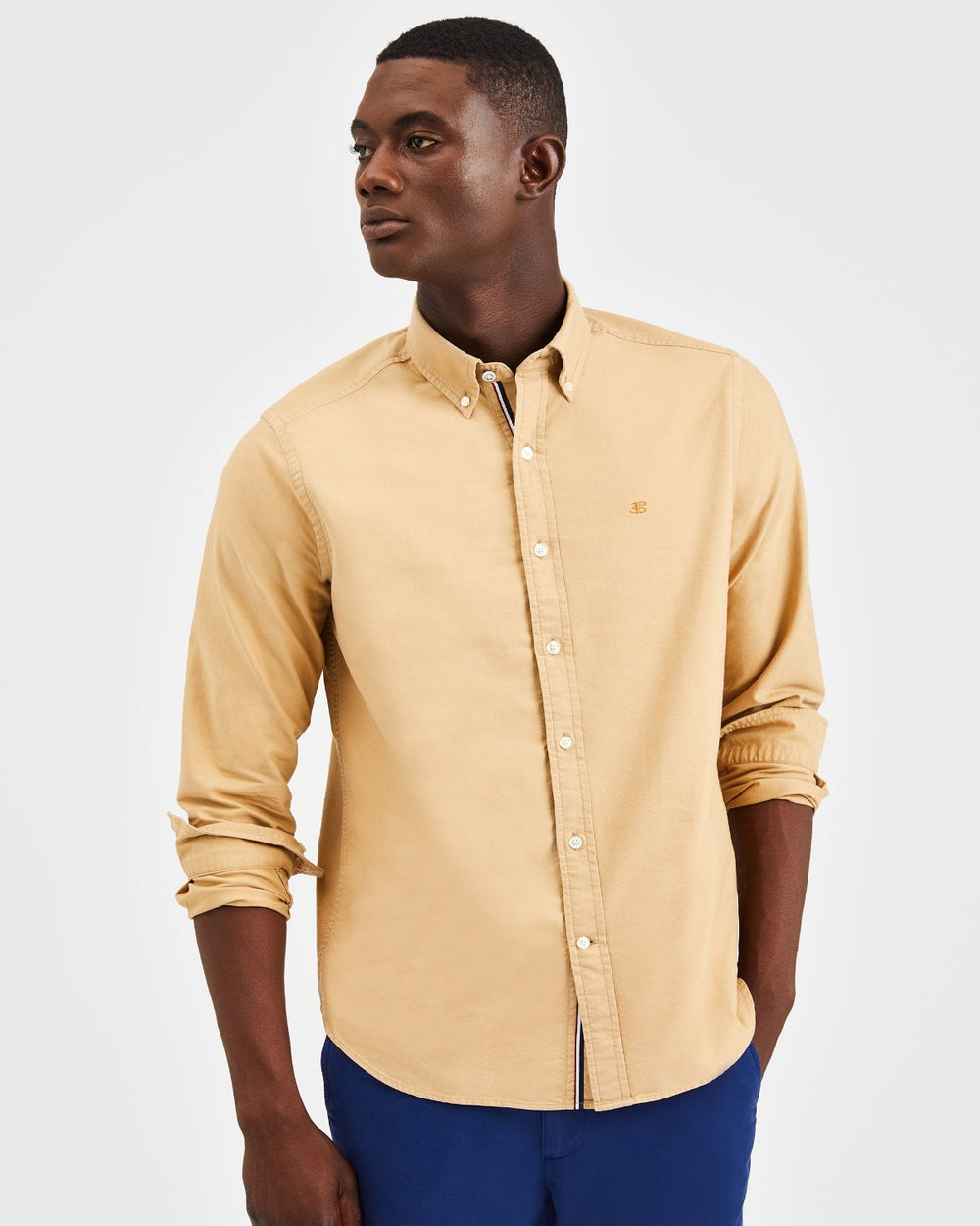 Khaki Ben Sherman Beatnik Oxford Garment Dye Shirts | 8930-IJOVF