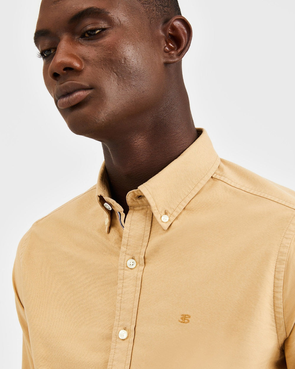 Khaki Ben Sherman Beatnik Oxford Garment Dye Shirts | 8930-IJOVF