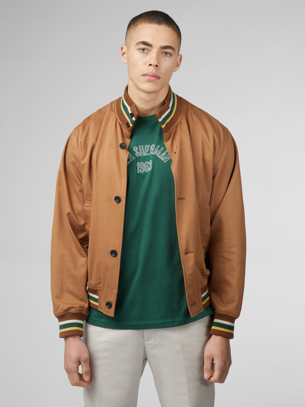 Light Brown Ben Sherman Signature Heritage Bomber Jackets | 0687-GIJRW