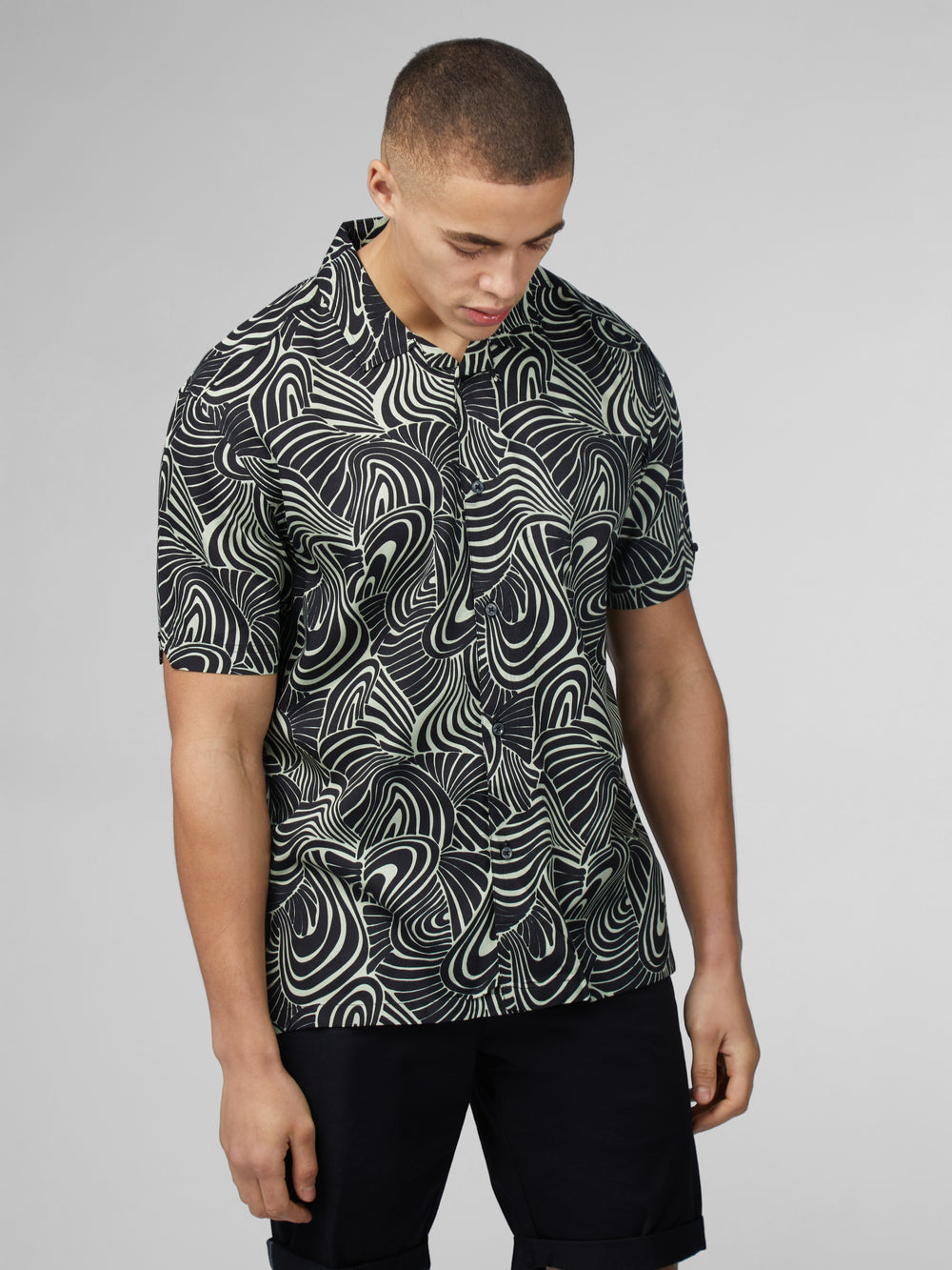 Mint Ben Sherman B by Ben Sherman Psychedelic Swirl Print Shirts | 2904-FPJUA