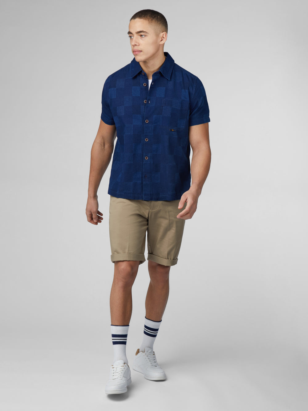 Navy Ben Sherman B by Ben Sherman Indigo Check Shirts | 2814-HPJUL