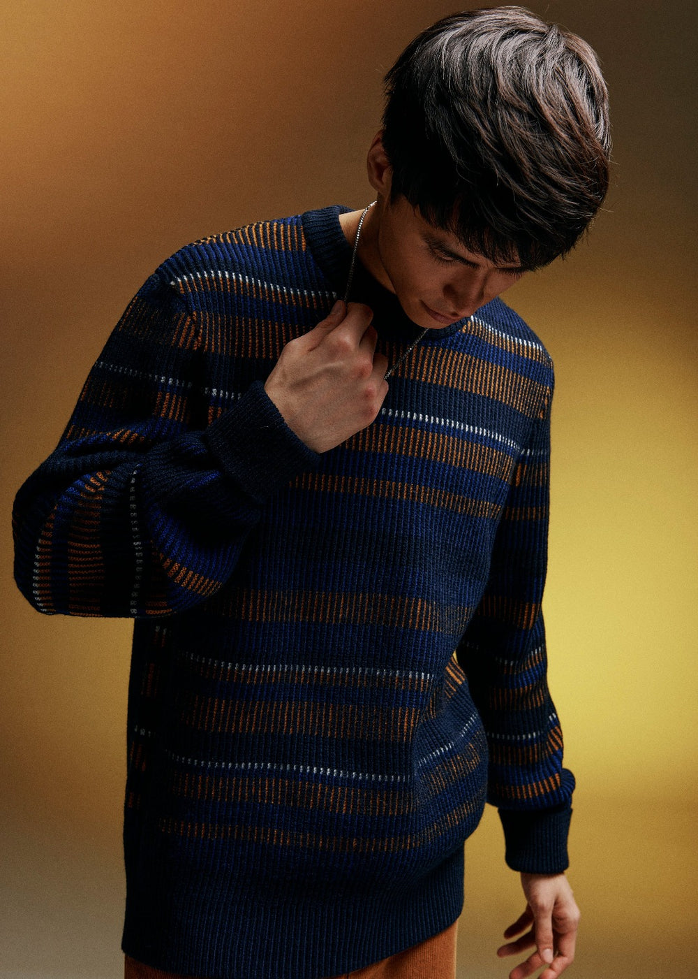 Navy Ben Sherman B by Ben Sherman Stripe Knitwear | 2156-AUDZR