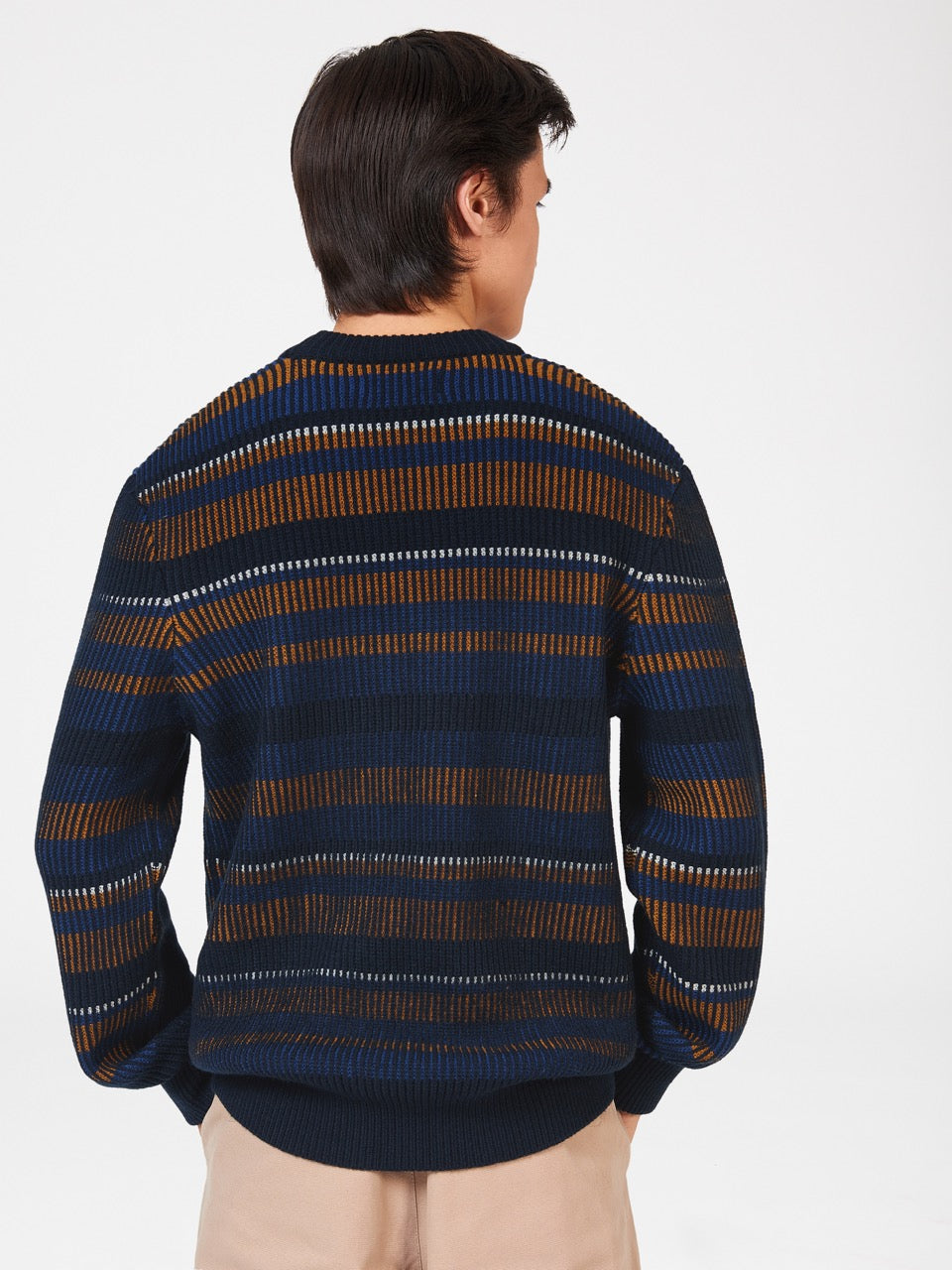 Navy Ben Sherman B by Ben Sherman Stripe Knitwear | 2156-AUDZR