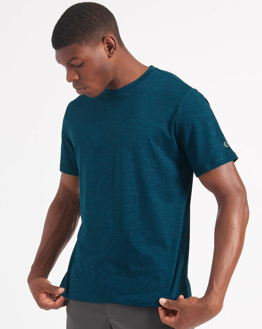 Navy Ben Sherman Performance Stretch Marl Heather T-Shirt | 1874-SGDAI