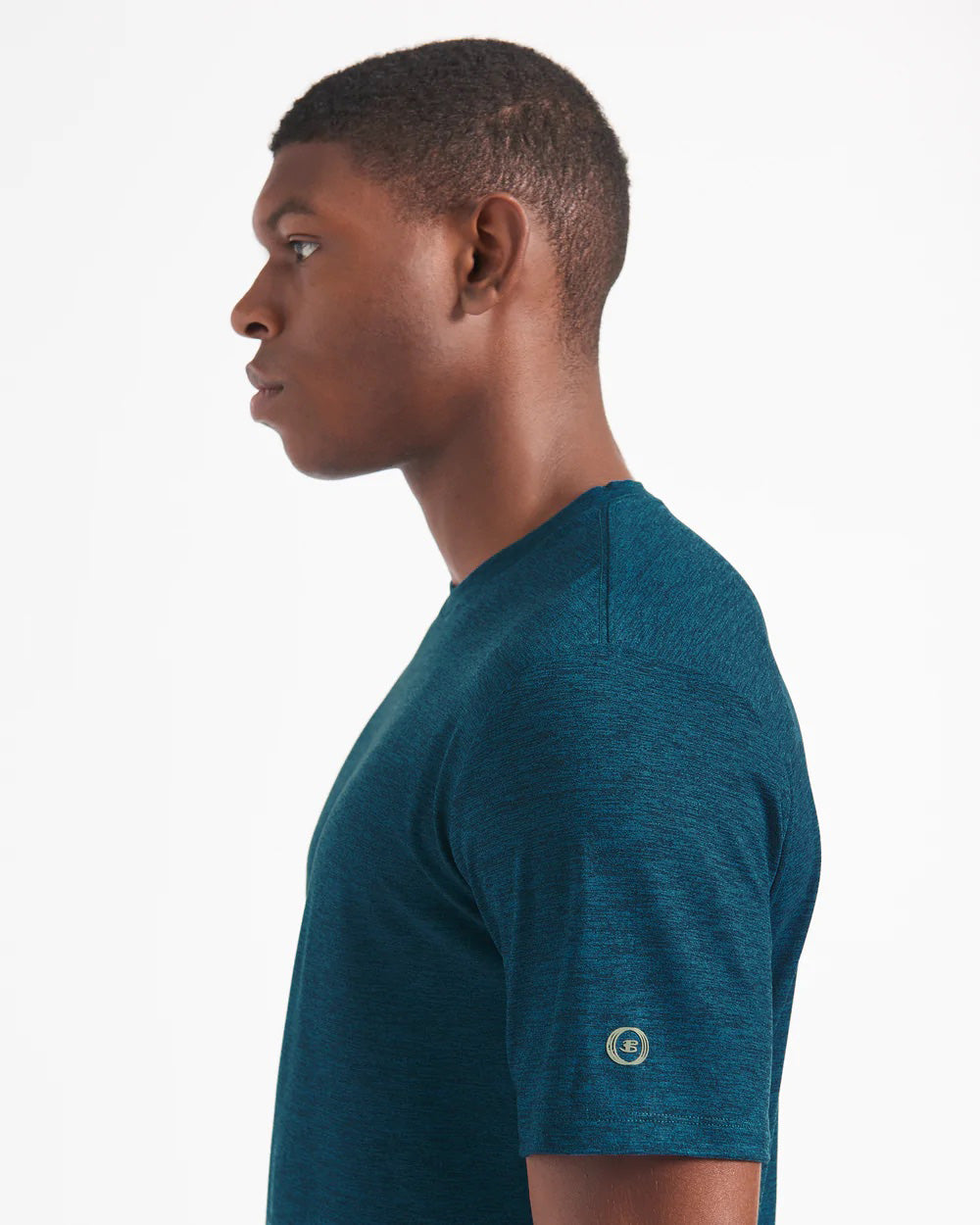 Navy Ben Sherman Performance Stretch Marl Heather T-Shirt | 1874-SGDAI