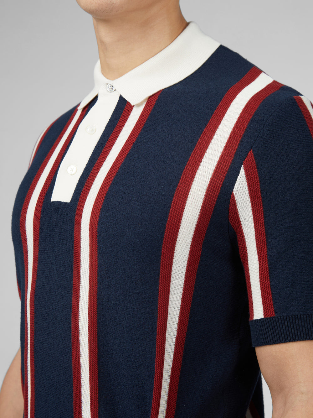 Navy Ben Sherman Signature Mod Rugby Knitwear | 7953-EVSTX