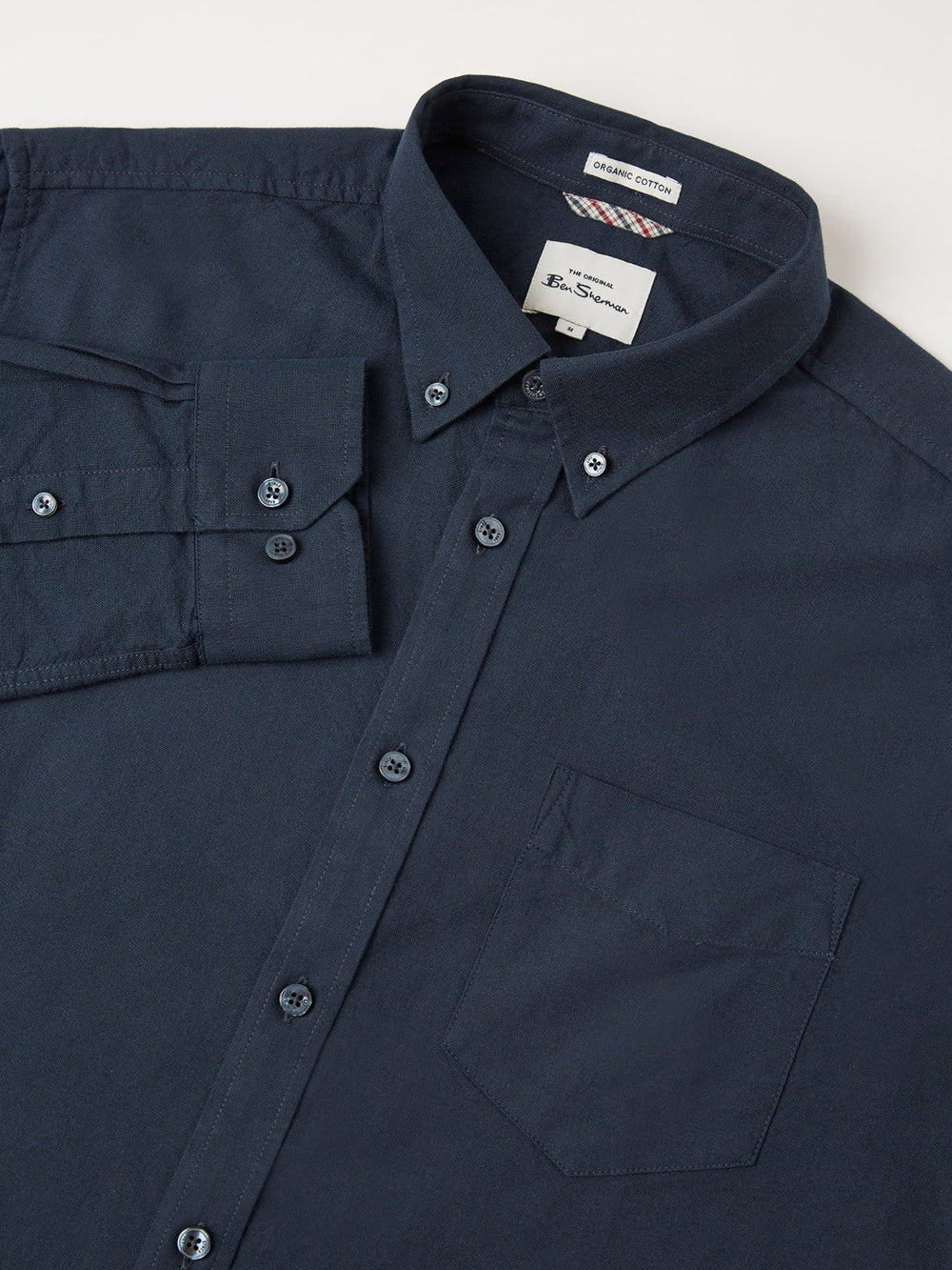 Navy Ben Sherman Signature Organic Oxford Shirts | 6281-MYZCN