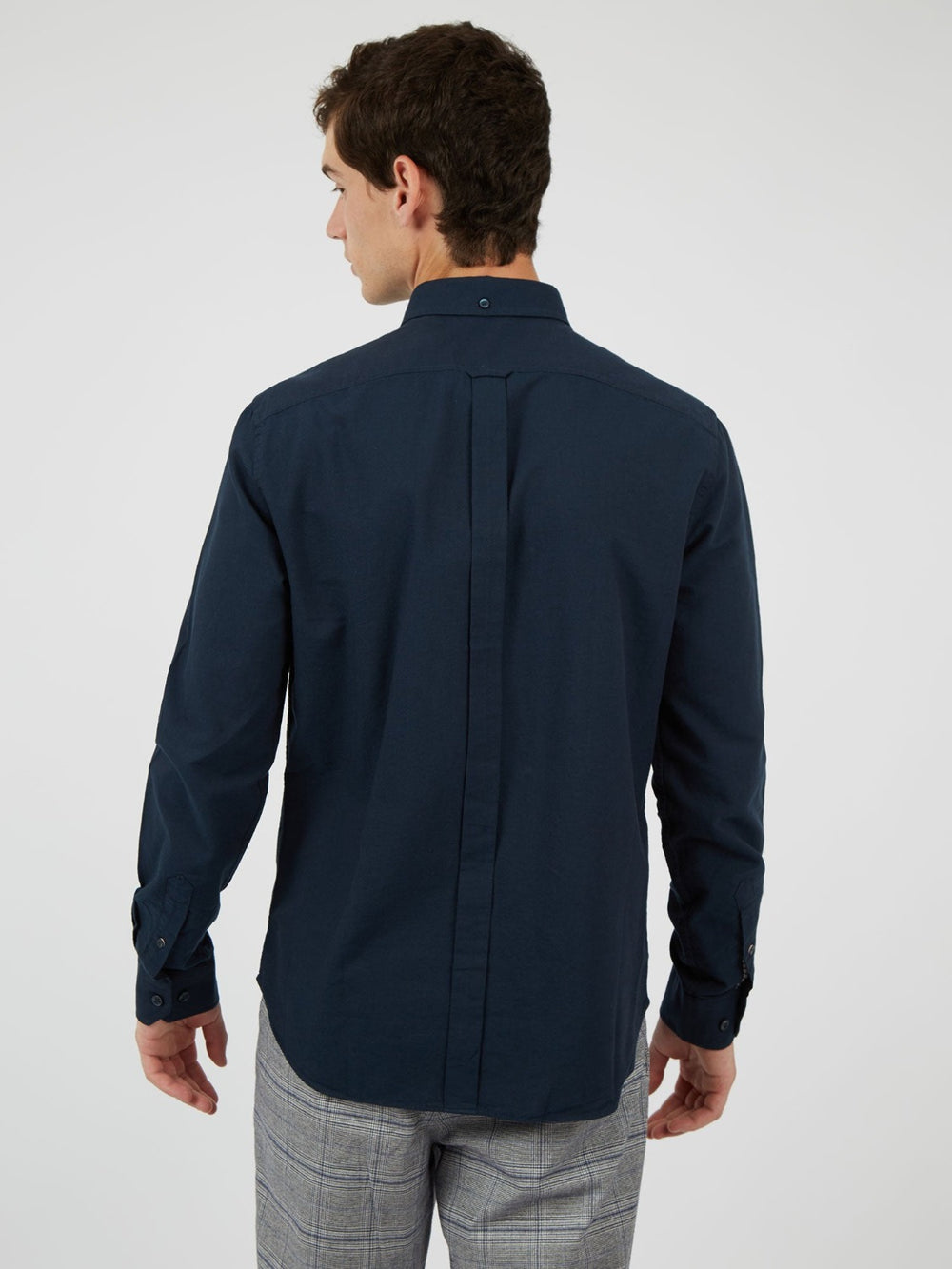 Navy Ben Sherman Signature Organic Oxford Shirts | 6281-MYZCN