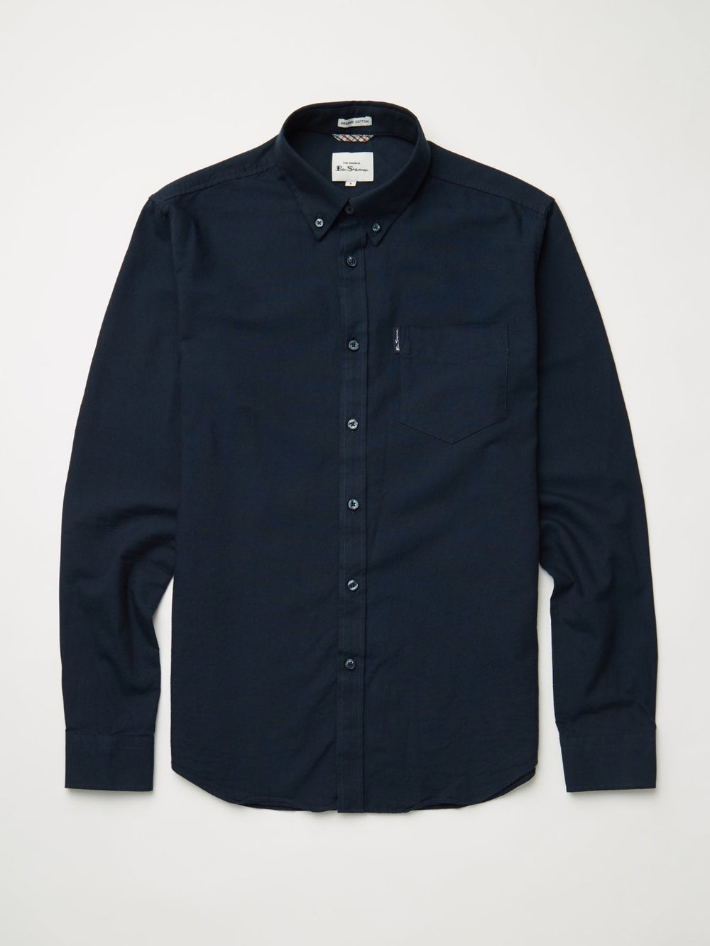 Navy Ben Sherman Signature Organic Oxford Shirts | 6281-MYZCN