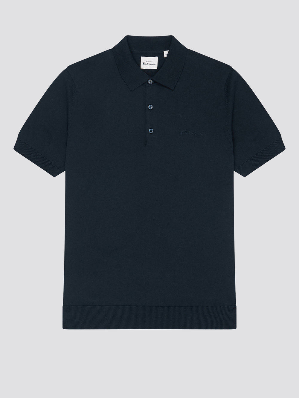 Navy Ben Sherman Signature Polo Neck Sweaters | 1270-SDAIY