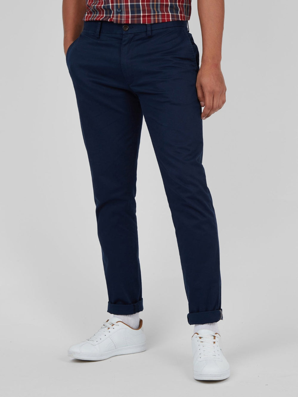 Navy Ben Sherman Signature Skinny Stretch Chino Pants | 1705-TXRCW