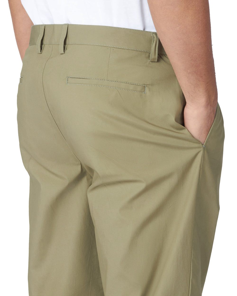 Olive Ben Sherman Poplin Relaxed-Taper Pleated Pants | 9540-FMXNQ