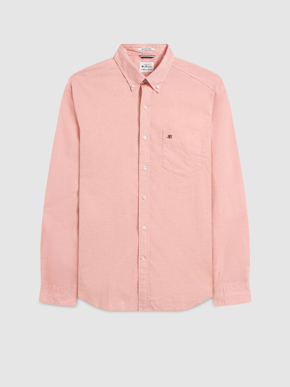 Orange Ben Sherman Beatnik Wash Long-Sleeve Shirts | 4896-WHJOC