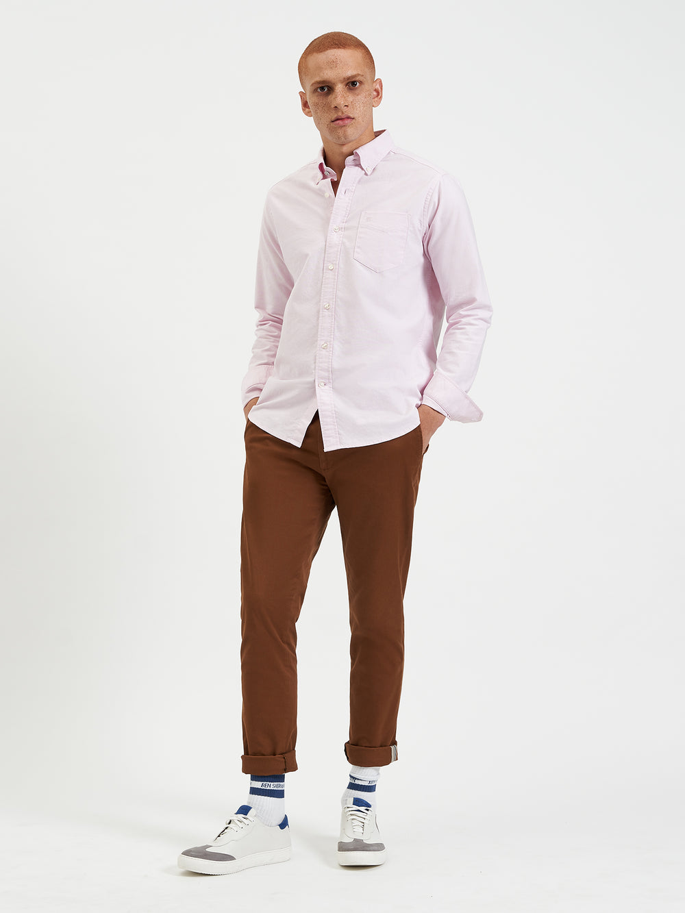 Pink Ben Sherman Brighton Oxford Organic Shirts | 6837-OCHPJ