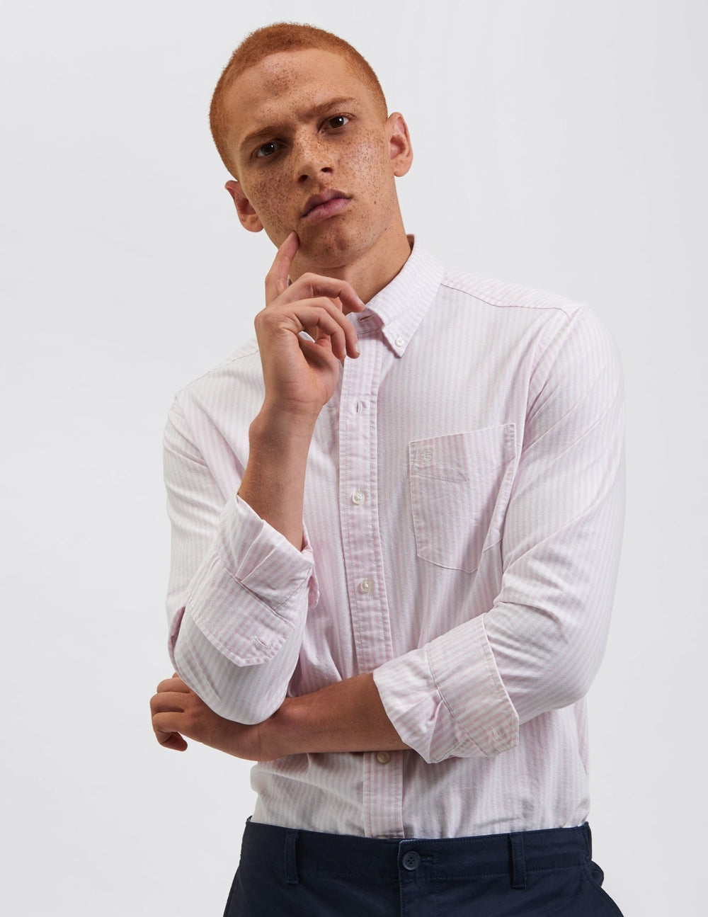 Pink Stripes Ben Sherman Brighton Oxford Shirts | 4517-DLUSZ