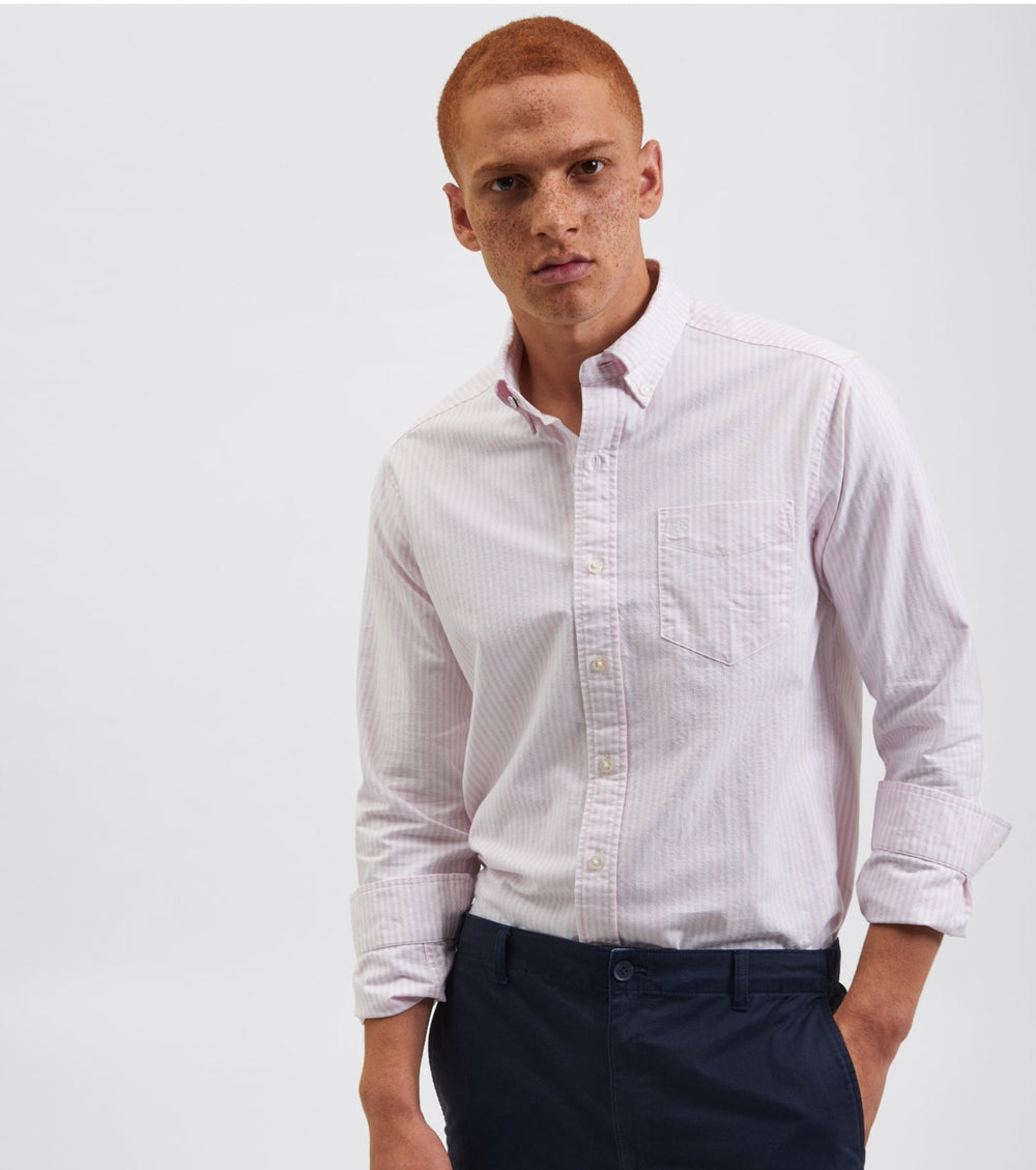 Pink Stripes Ben Sherman Brighton Oxford Shirts | 4517-DLUSZ