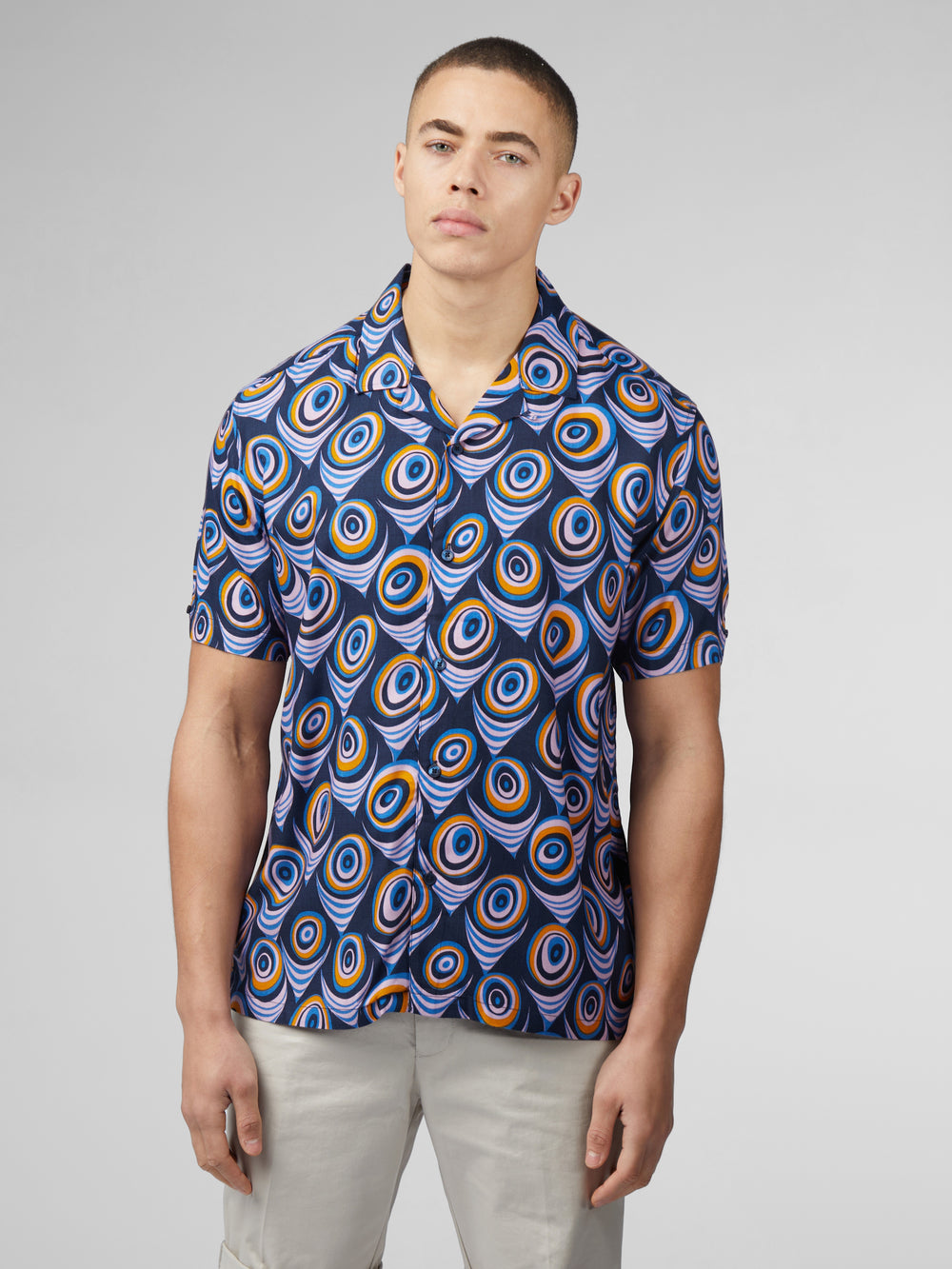 Purple Ben Sherman B by Ben Sherman Psychedelic Print Shirts | 1209-BAUCP