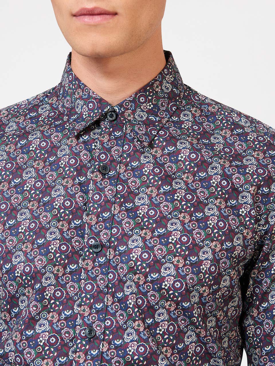 Purple Ben Sherman Winter Floral Shirts | 9407-OERIZ