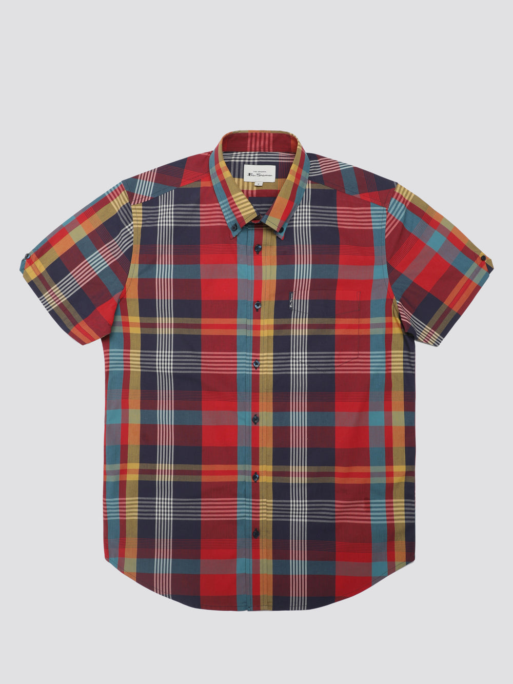 Red Ben Sherman Signature Large Madras Check Shirts | 9738-UWXKF