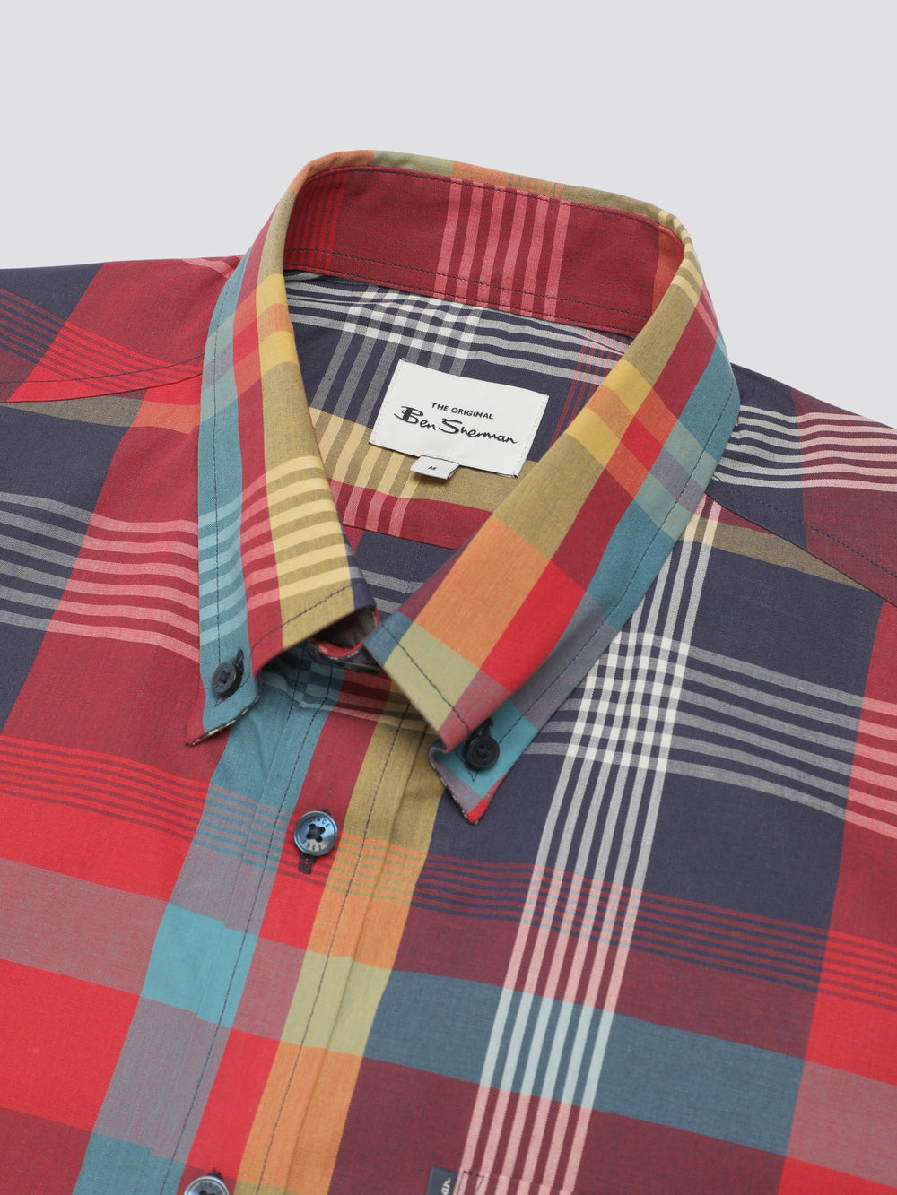 Red Ben Sherman Signature Large Madras Check Shirts | 9738-UWXKF