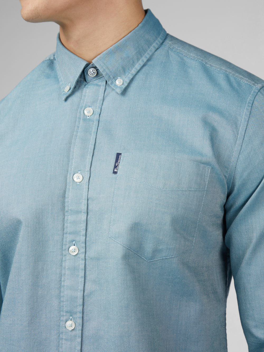 Turquoise Ben Sherman Signature Oxford Shirts | 0485-QWCKL