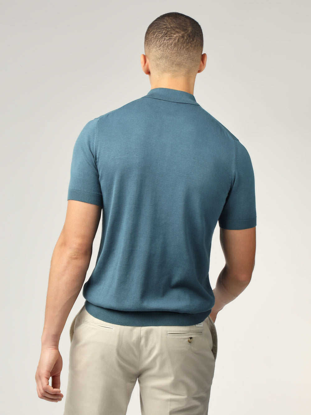 Turquoise Ben Sherman Signature Short Sleeve Polo Knitwear | 3592-BRKGL