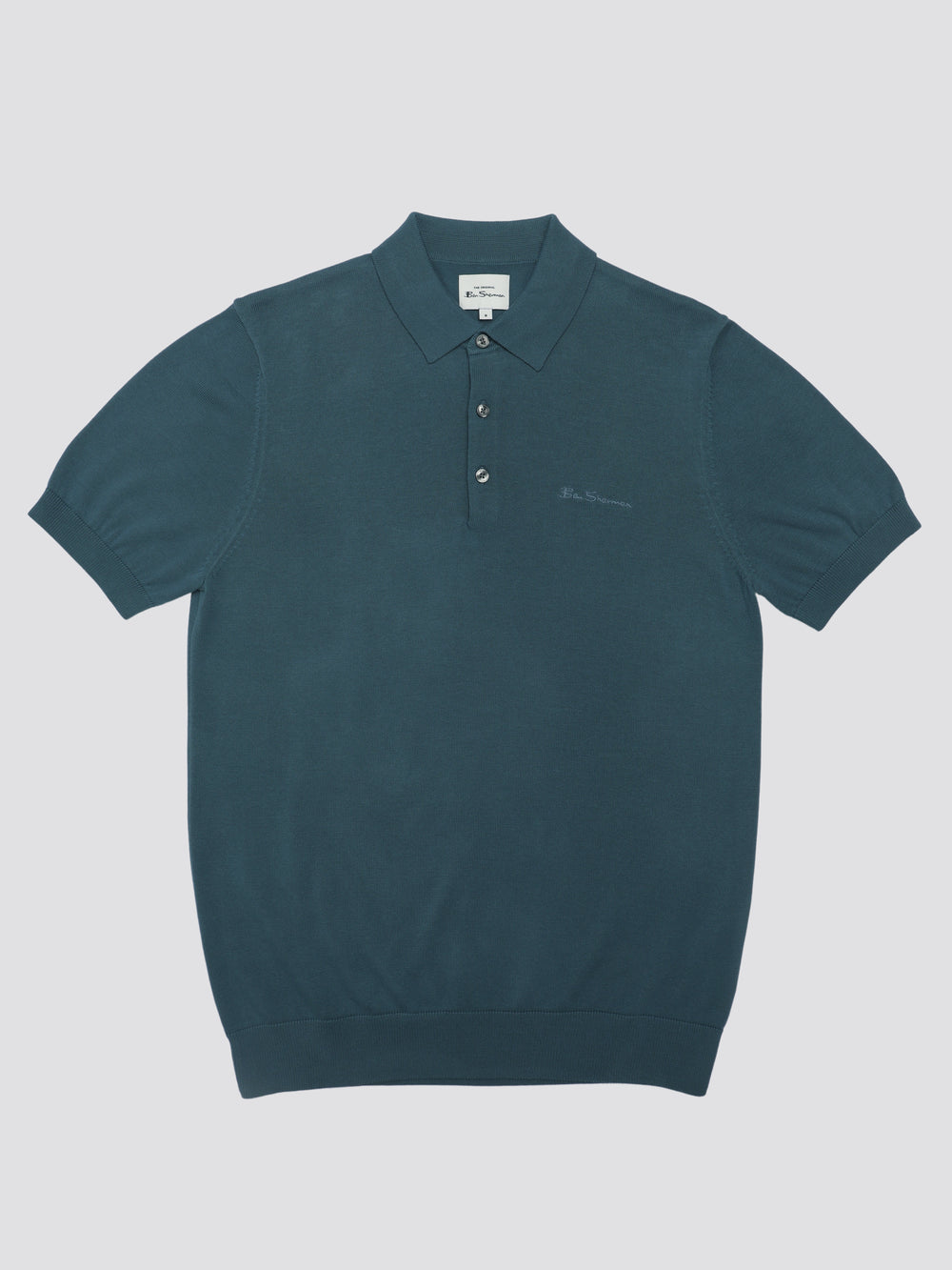 Turquoise Ben Sherman Signature Short Sleeve Polo Knitwear | 3592-BRKGL