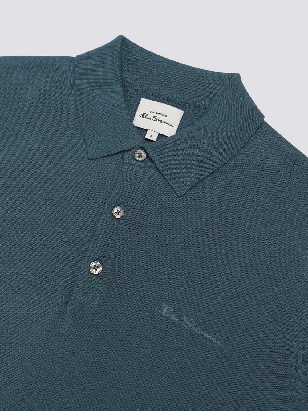 Turquoise Ben Sherman Signature Short Sleeve Polo Knitwear | 3592-BRKGL