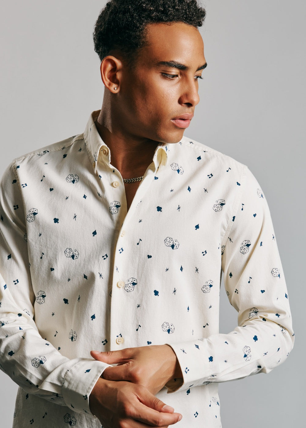 White Ben Sherman Conversational Icon Shirts | 6247-RLCBG