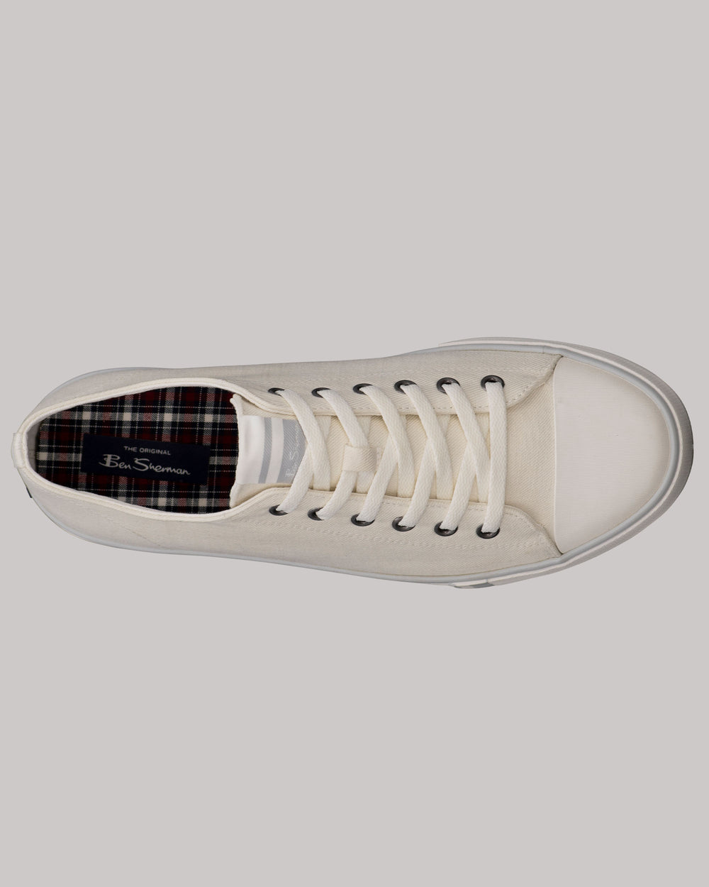 White Ben Sherman Hadley Lo Sneakers | 4952-WVZUC