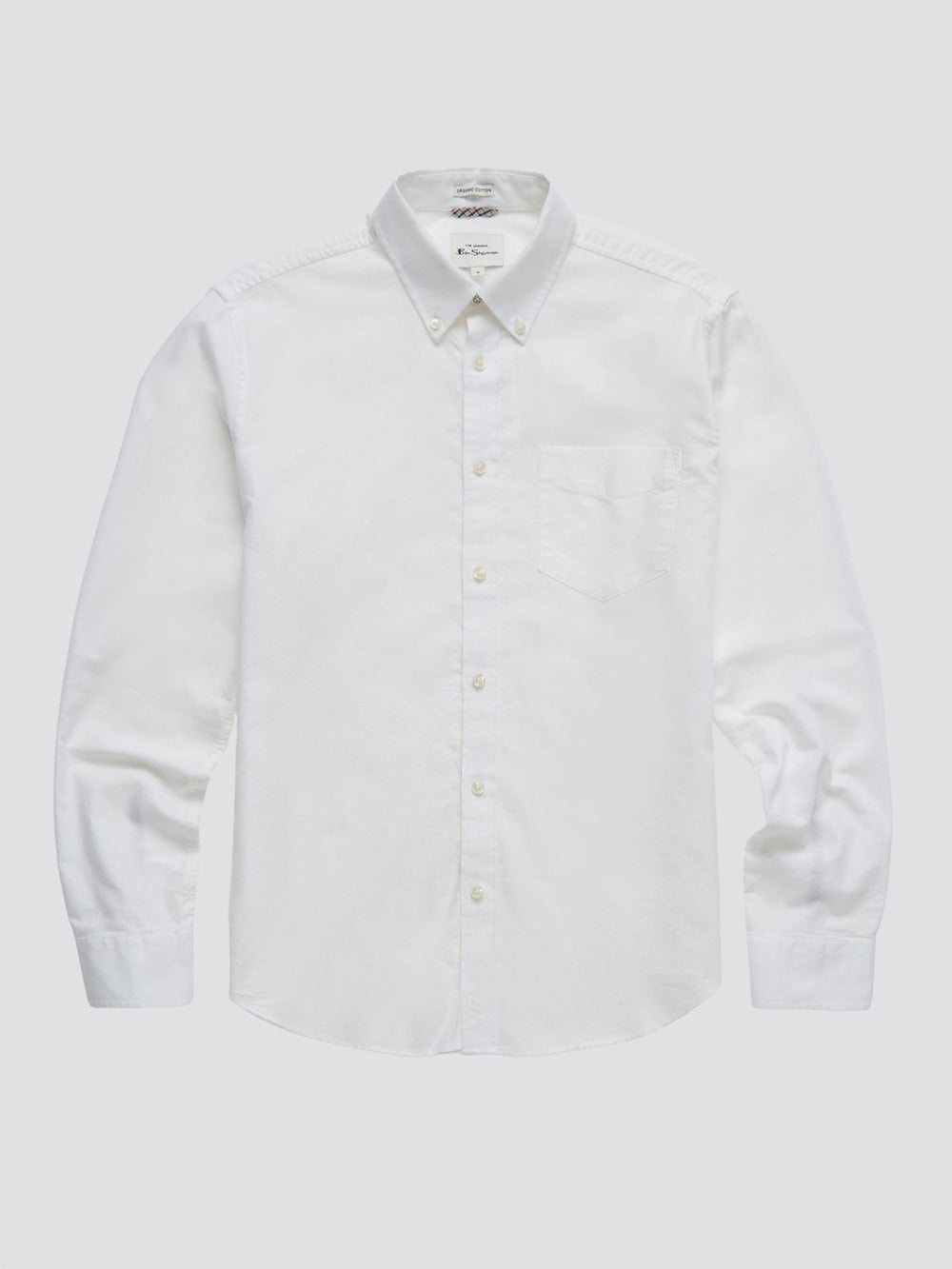 White Ben Sherman Signature Organic Long-Sleeve Oxford Shirts | 5938-DMFJG