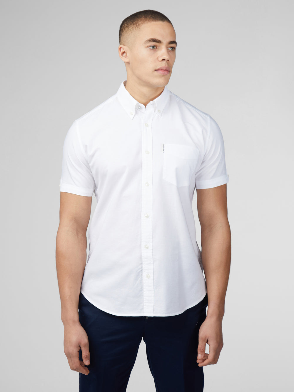 White Ben Sherman Signature Short Sleeve Oxford Shirts | 3089-NGREJ