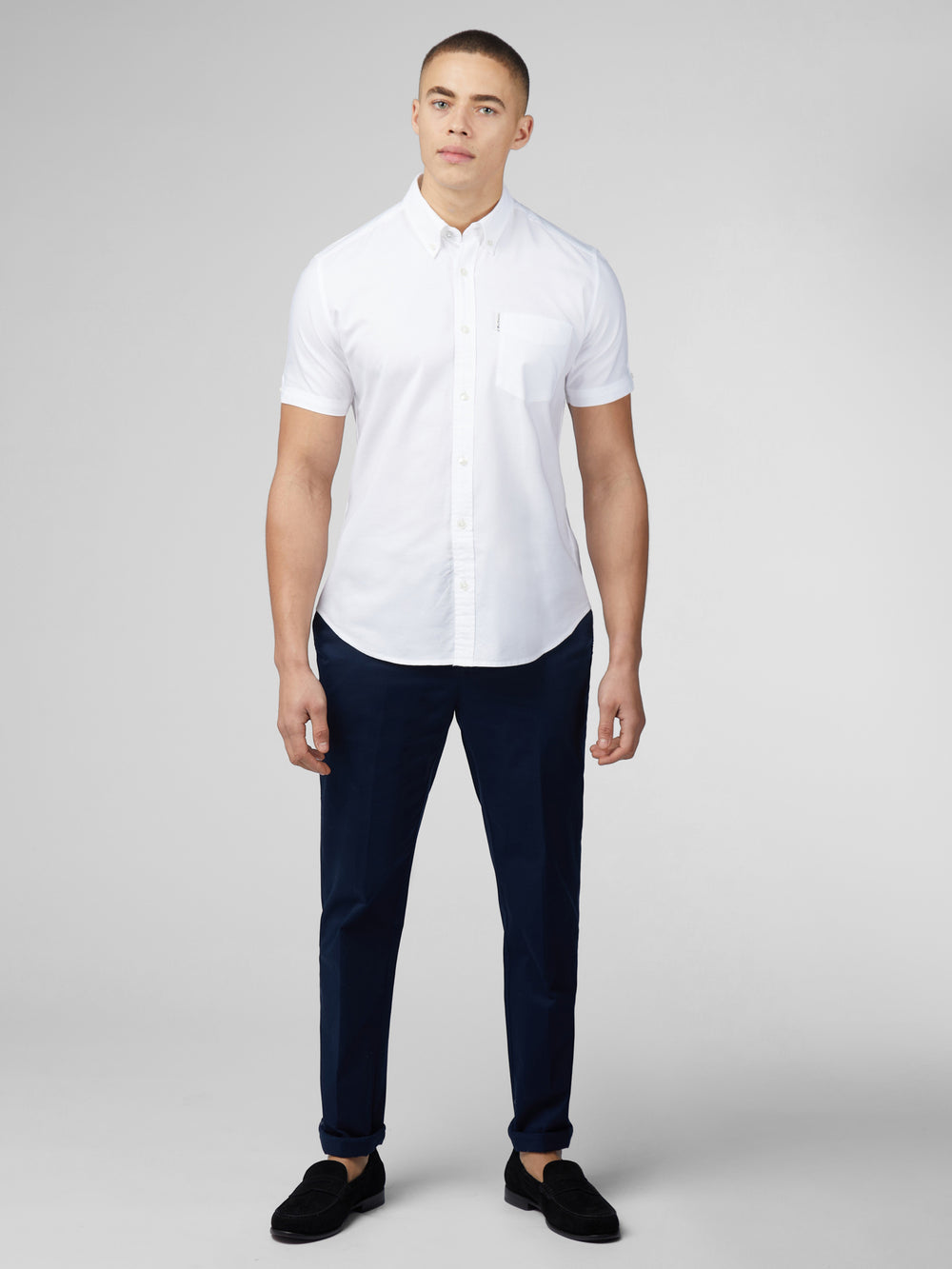 White Ben Sherman Signature Short Sleeve Oxford Shirts | 3089-NGREJ