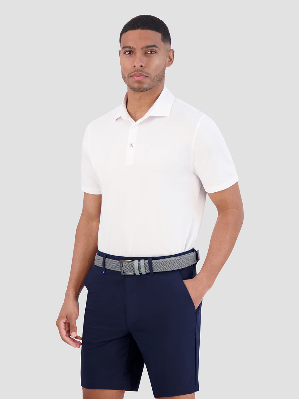 White Ben Sherman Solid Air Pique Sports Fit Polo Shirts | 8473-GVUZK