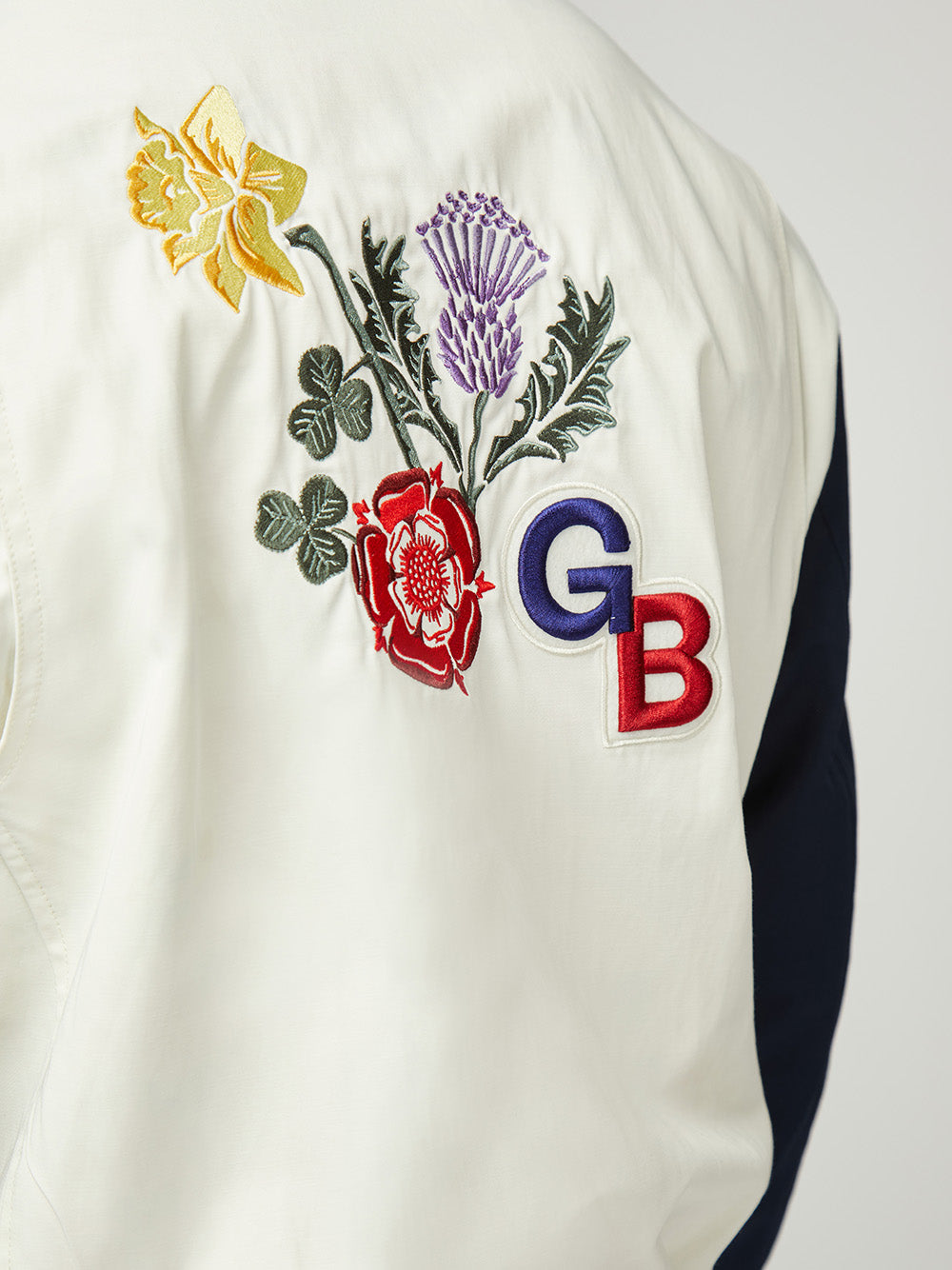 White Ben Sherman Team GB Commercial Bomber Jackets | 9127-FIVDU