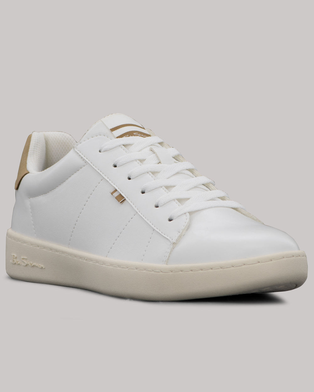 White / Brown Ben Sherman Hampton Sneakers | 3678-LIKWH