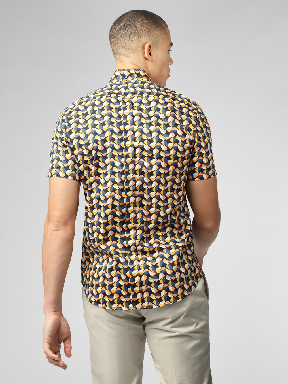 Yellow Ben Sherman Bahaus Geo Shirts | 4967-NJYEV