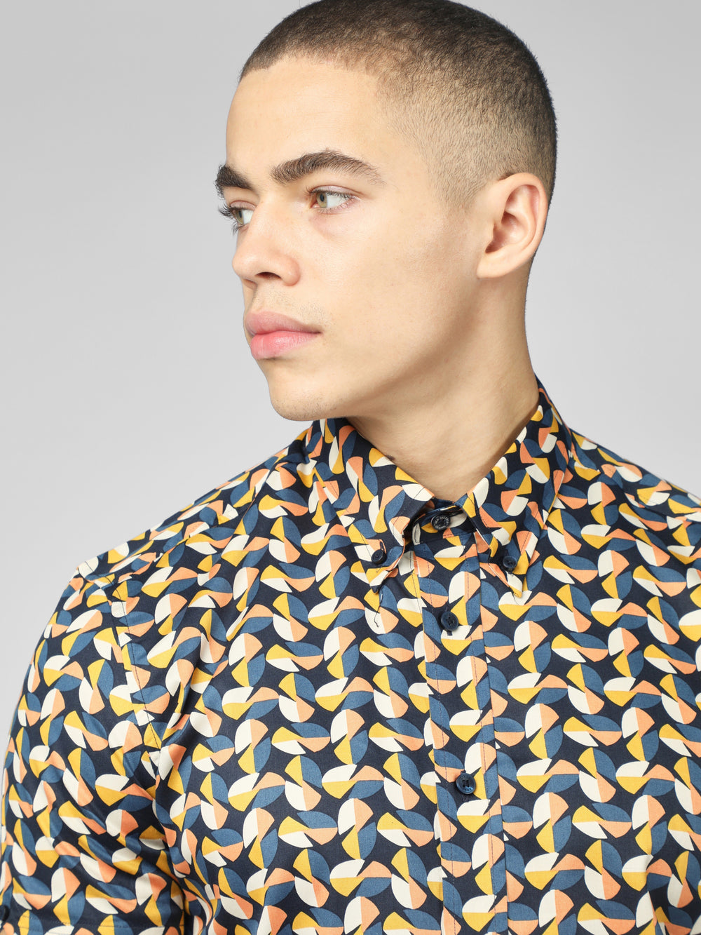 Yellow Ben Sherman Bahaus Geo Shirts | 4967-NJYEV