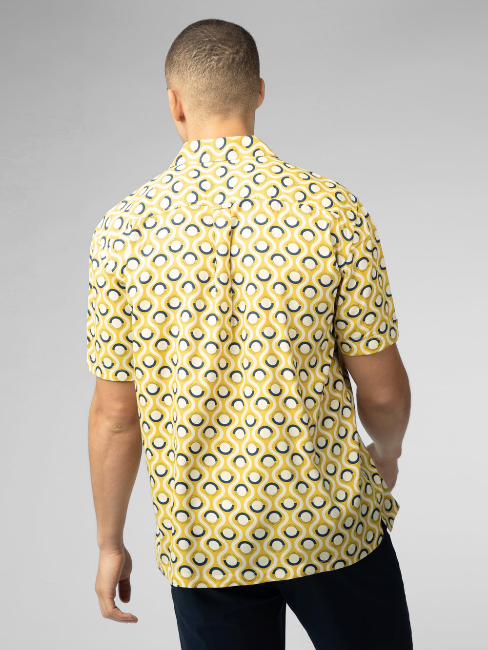 Yellow Ben Sherman Signature Retro Geo Shirts | 3705-DESRB